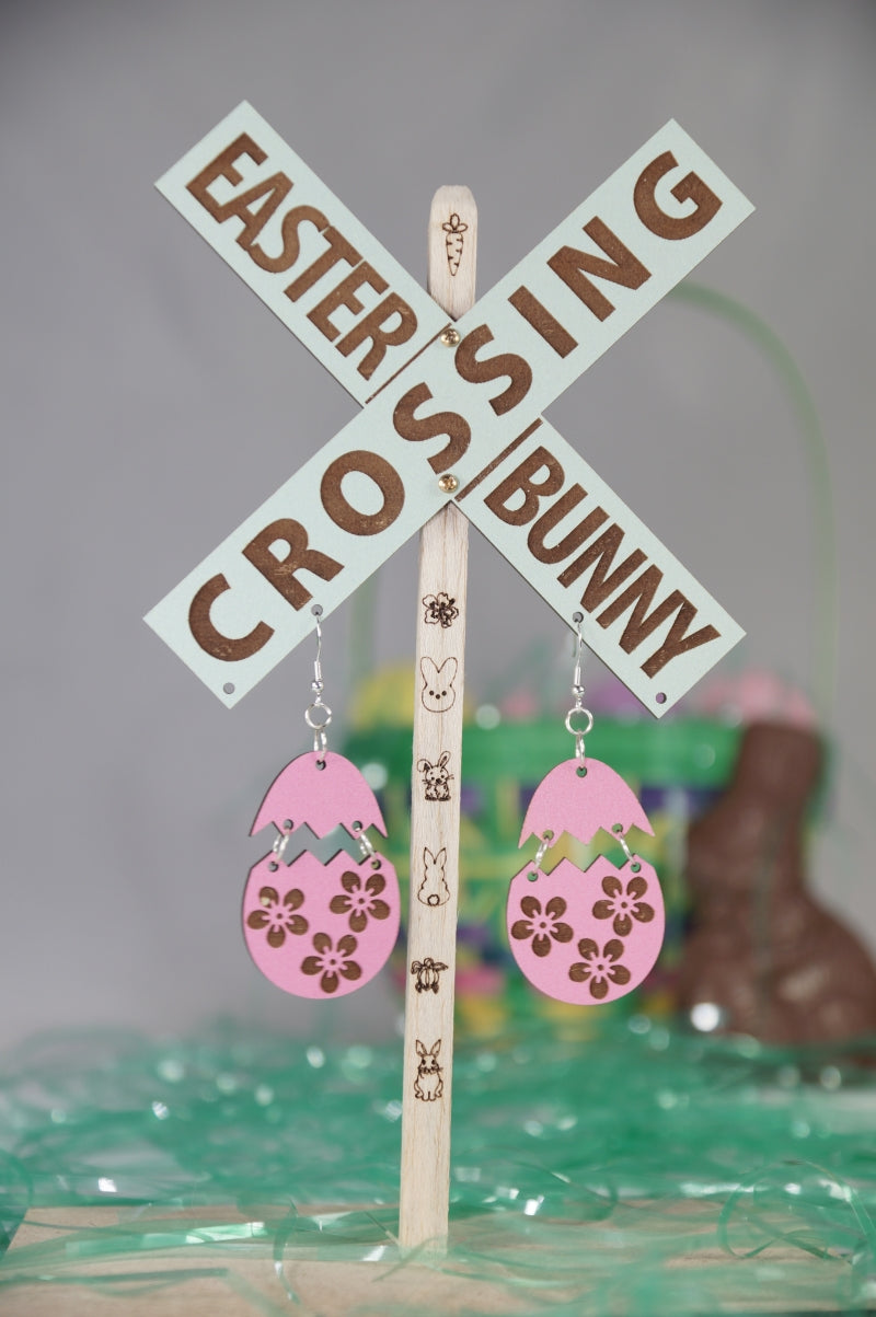 Easter Egg Happy Flower Earring
