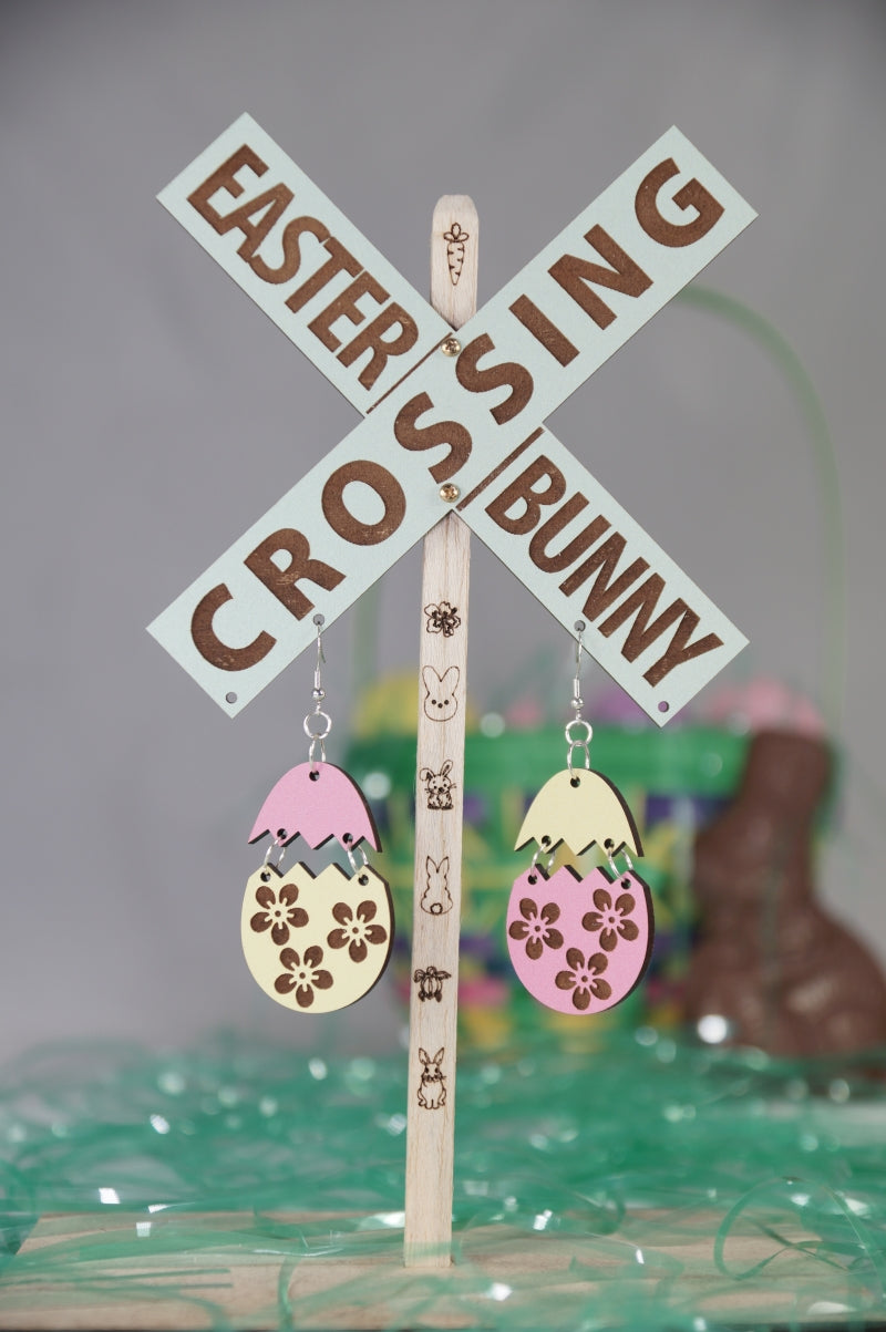 Easter Egg Happy Flower Earring