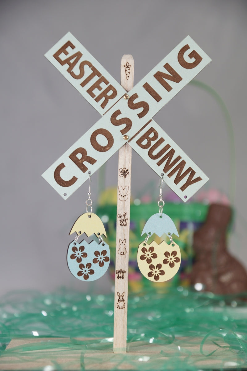 Easter Egg Happy Flower Earring