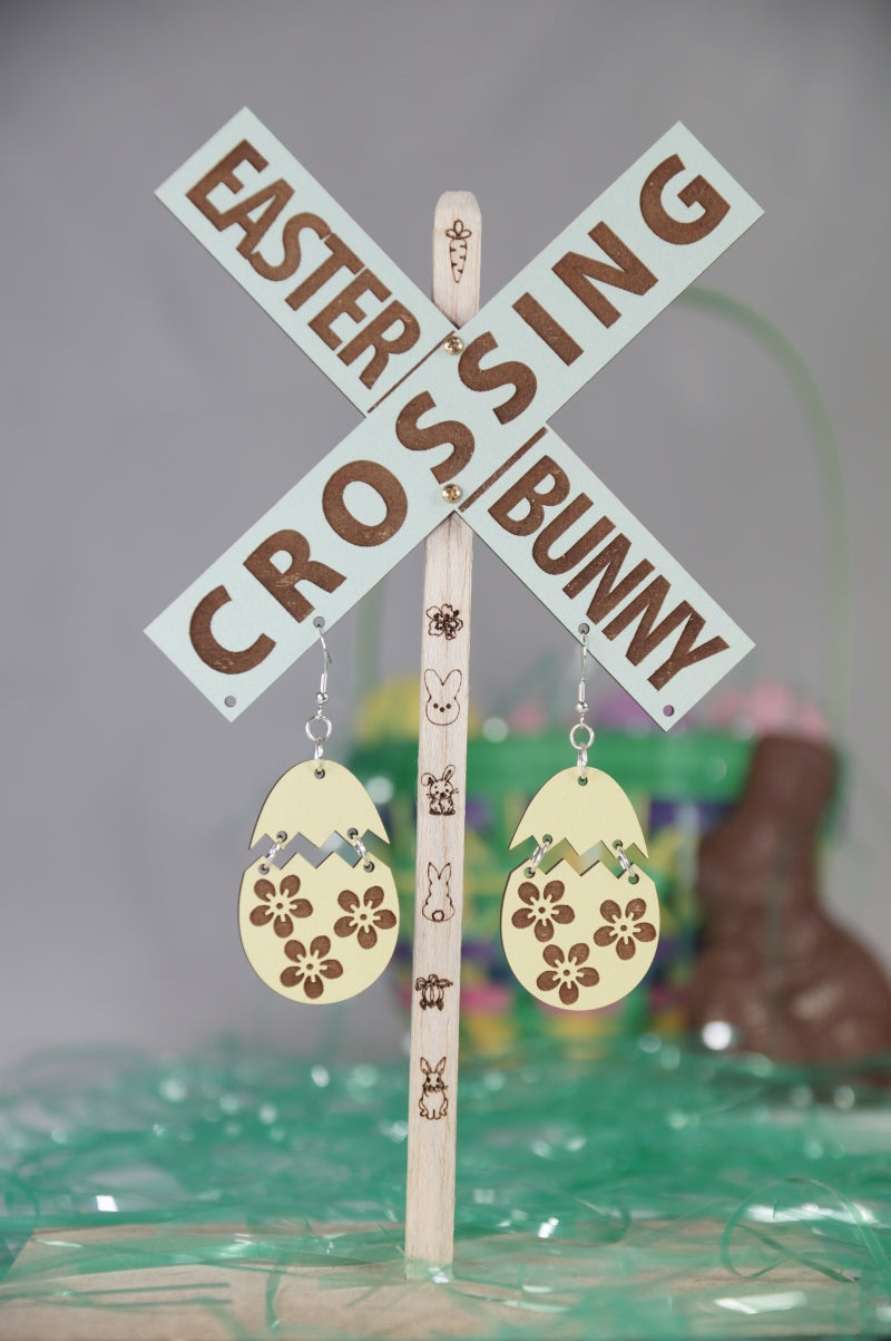 Easter Egg Happy Flower Earring