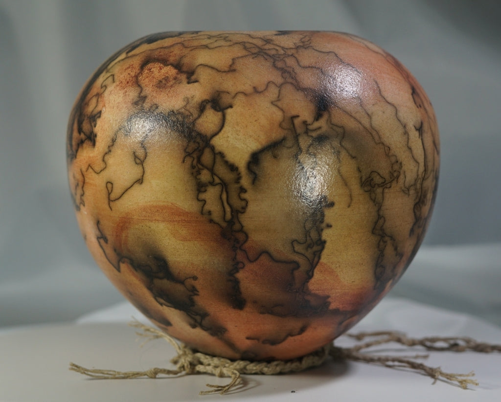 Horse Hair Raku Bowl #4
