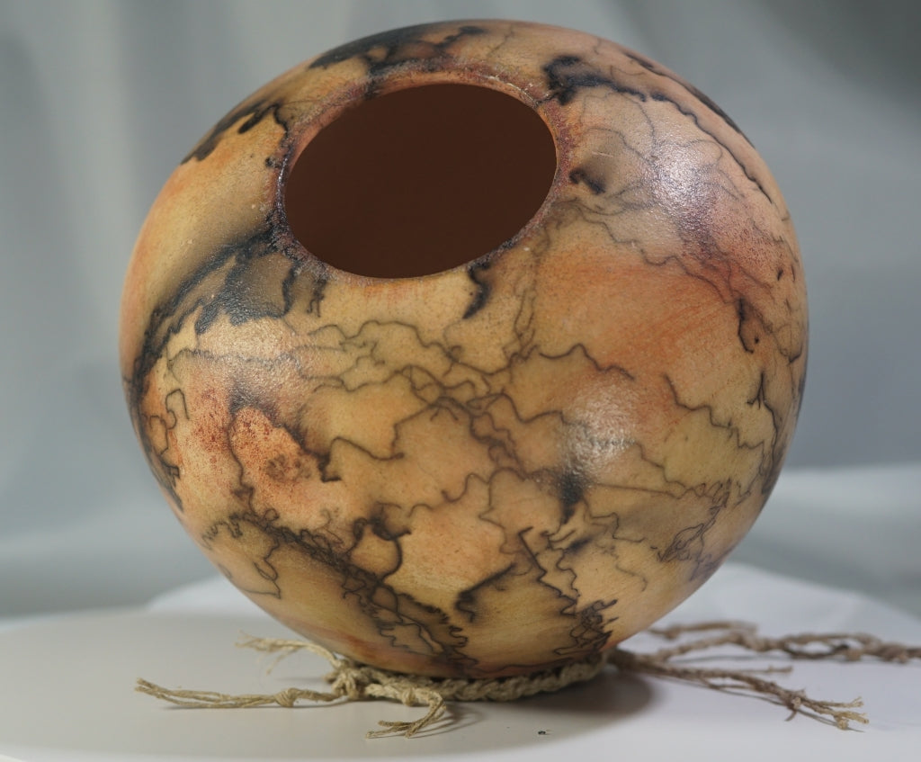 Horse Hair Raku Bowl #4