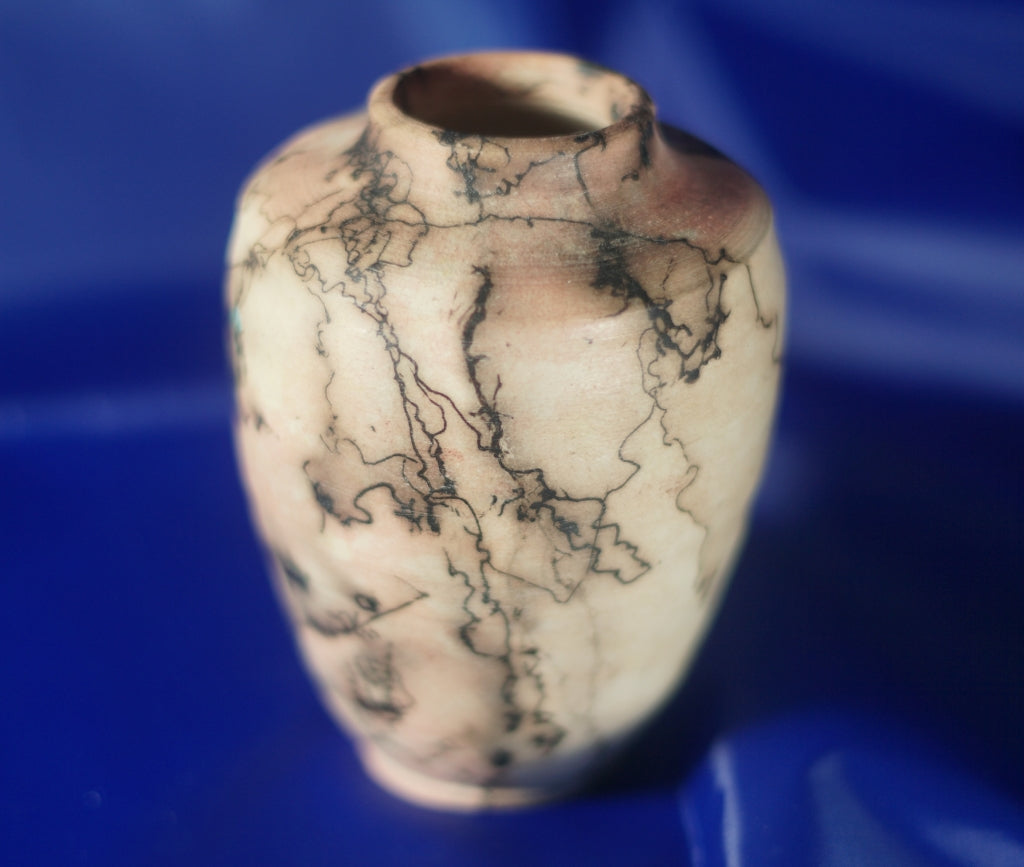 Horse Hair Raku vase #5